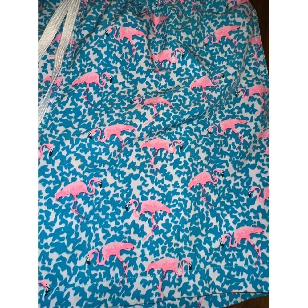 Chubbies The Domingos Are For Flamingos 5.5”Classic Swim Trunk. Size youth XL X-